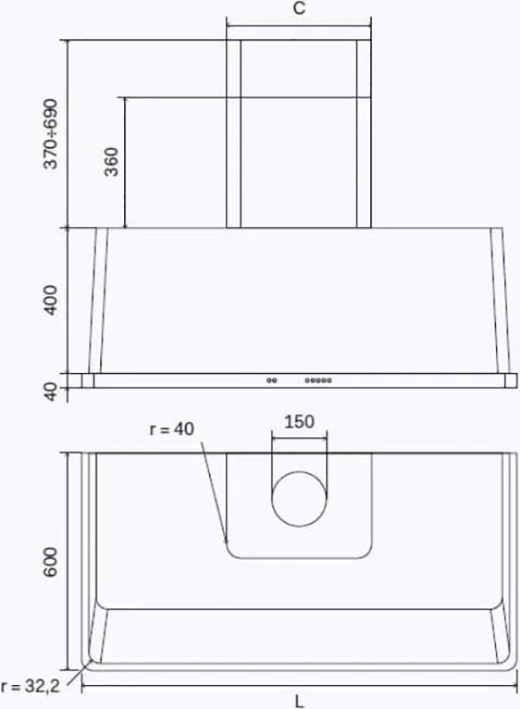 Вытяжка ILVE AM-150/BL фото 4 в Ростове-на-Дону