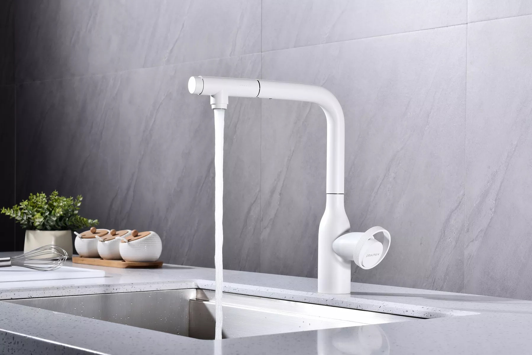 Смеситель Paulmark URBAN Ur213104-WH белый матовый фото 3 в Ростове-на-Дону Смеситель Paulmark URBAN Ur213104-WH белый матовый фото 3 в Ростове-на-Дону