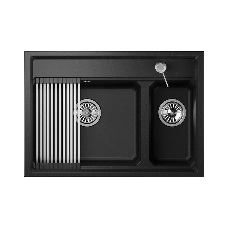 Мойка GRANULA Kitchen Space 7302, ЧЁРНЫЙ фото 2 в Ростове-на-Дону