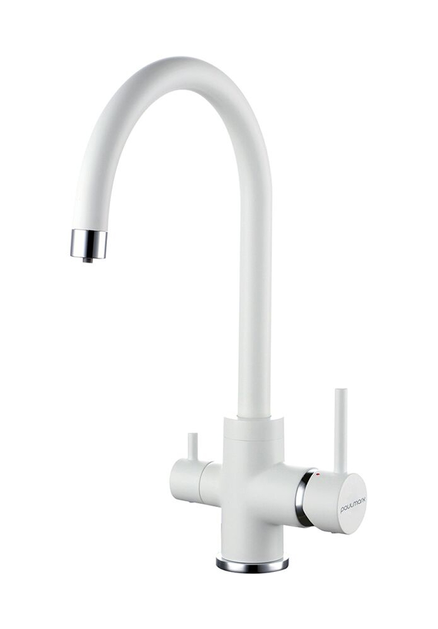 Смеситель Paulmark ESSEN Es213211-WH белый матовый в Ростове-на-Дону Смеситель Paulmark ESSEN Es213211-WH белый матовый в Ростове-на-Дону