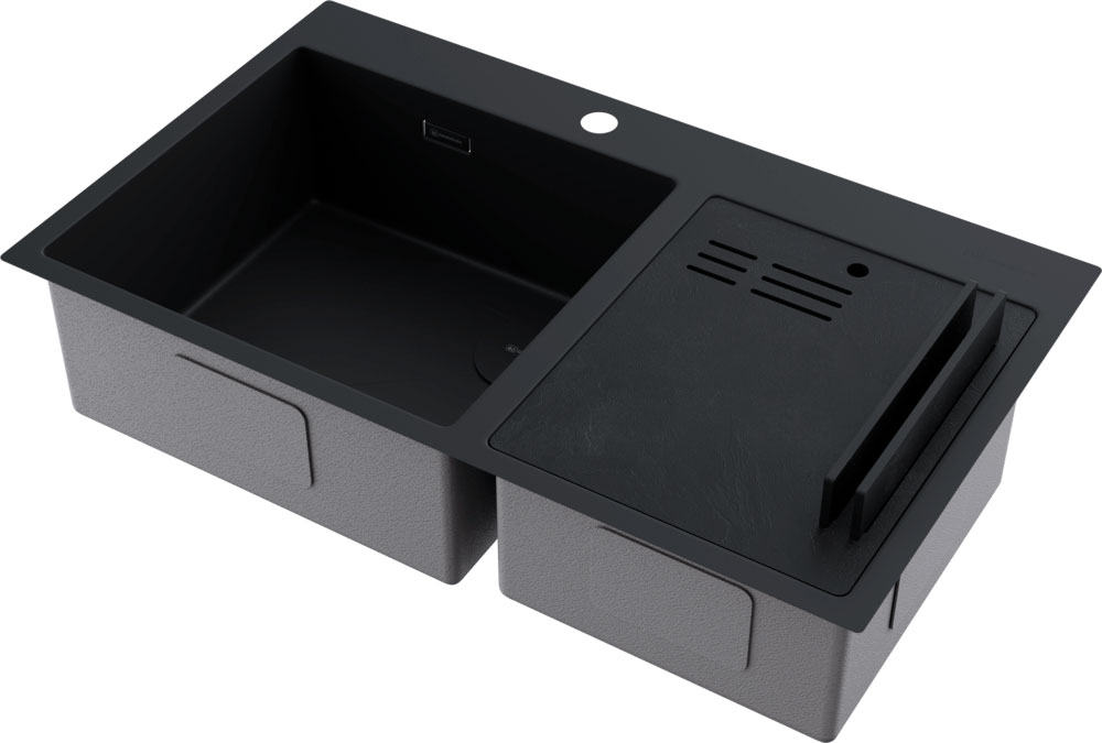 Мойка Omoikiri Akisame 86-2-GB Side нерж.сталь/графит(арт.4997047) фото 2 в Ростове-на-Дону Мойка Omoikiri Akisame 86-2-GB Side нерж.сталь/графит(арт.4997047) фото 2 в Ростове-на-Дону