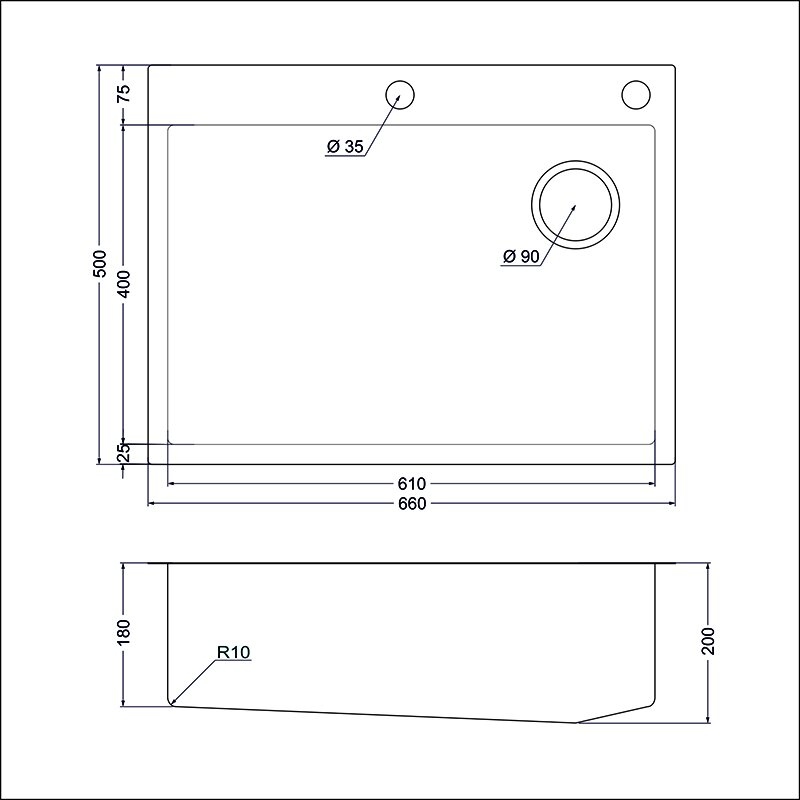 Мойка Emar EMB-660(TOP) PVD Nano Satin фото 2 в Ростове-на-Дону
