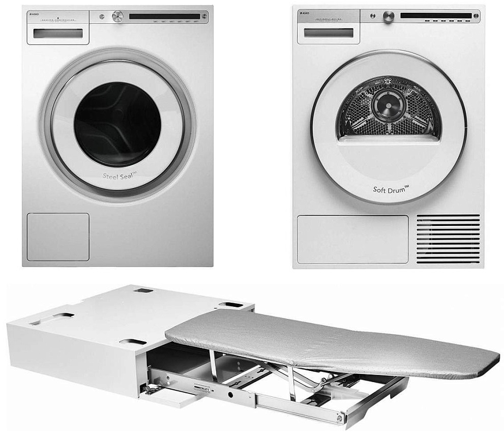 Asko Logic 5 (стиральная машина W4086C.W/3 + сушильная машина T408HD.W + гладильная доска HI1153W) фото 1 в Ростове-на-Дону