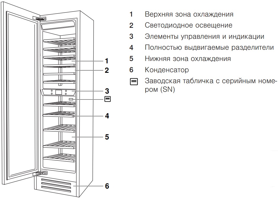 Встраиваемый винный шкаф V-ZUG WineCooler V6000 Supreme WC6T-51097 L фото 2 в Ростове-на-Дону