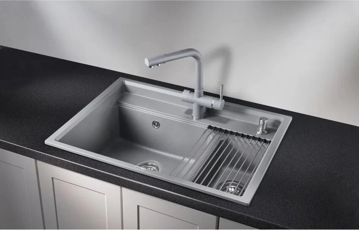 Мойка GRANULA Kitchen Space 7302, АЛЮМИНИУМ фото 5 в Ростове-на-Дону