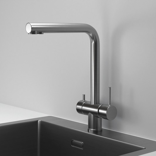 Смеситель GRANULA Kitchen Space 7011, СТАЛЬ САТИН фото 2 в Ростове-на-Дону Смеситель GRANULA Kitchen Space 7011, СТАЛЬ САТИН фото 2 в Ростове-на-Дону