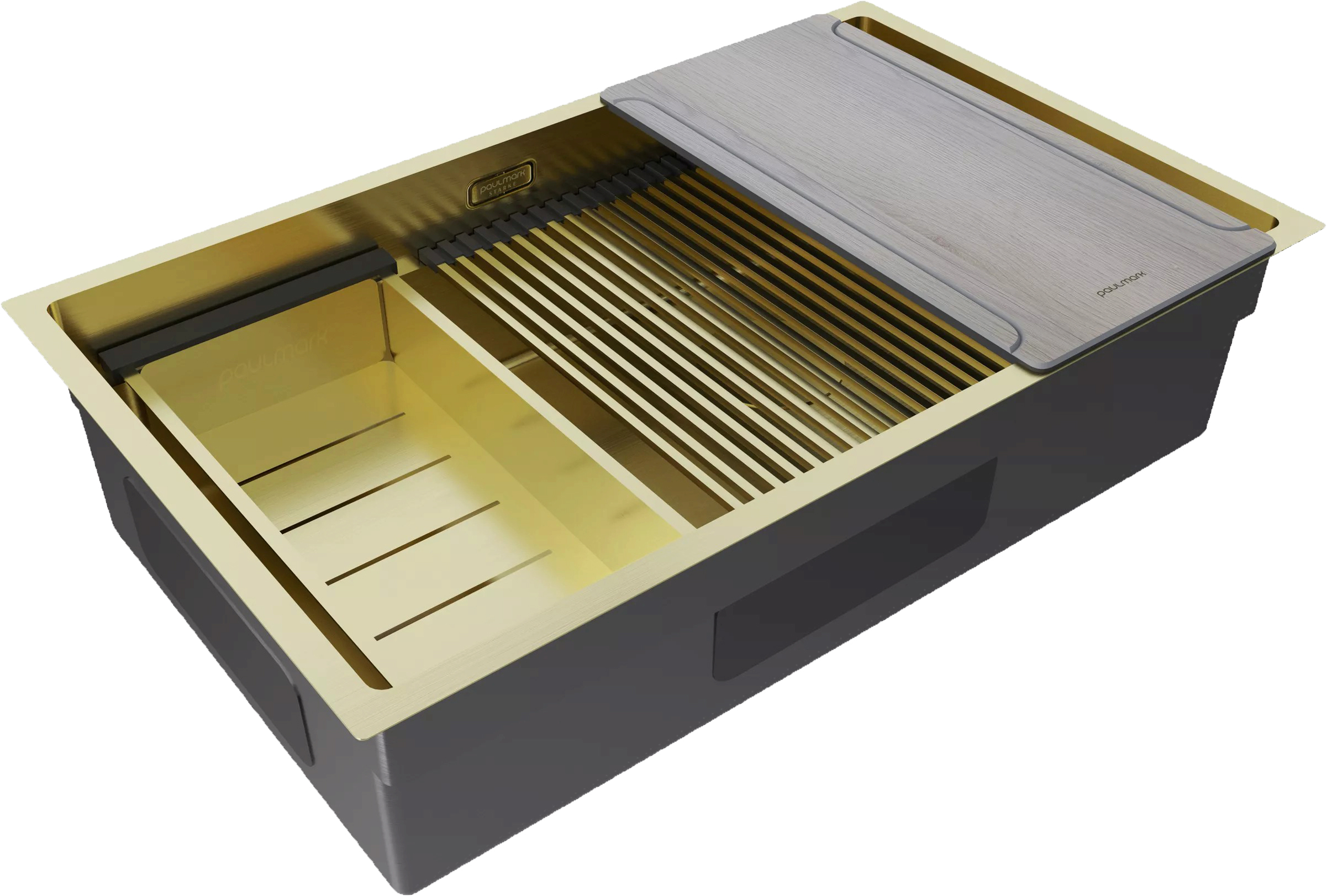 Мойка Paulmark NEXT-MULTI SINK 74 UNI PM787445-LG светлое золото фото 2 в Ростове-на-Дону