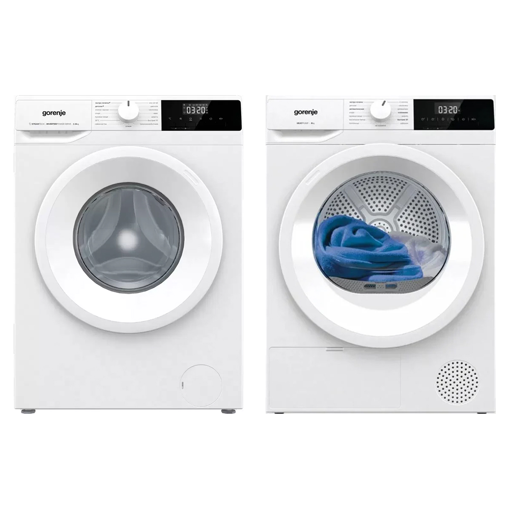 Gorenje (стиральная машина W1NHPI60SCS + сушильная машина DHNE82/C) в Ростове-на-Дону