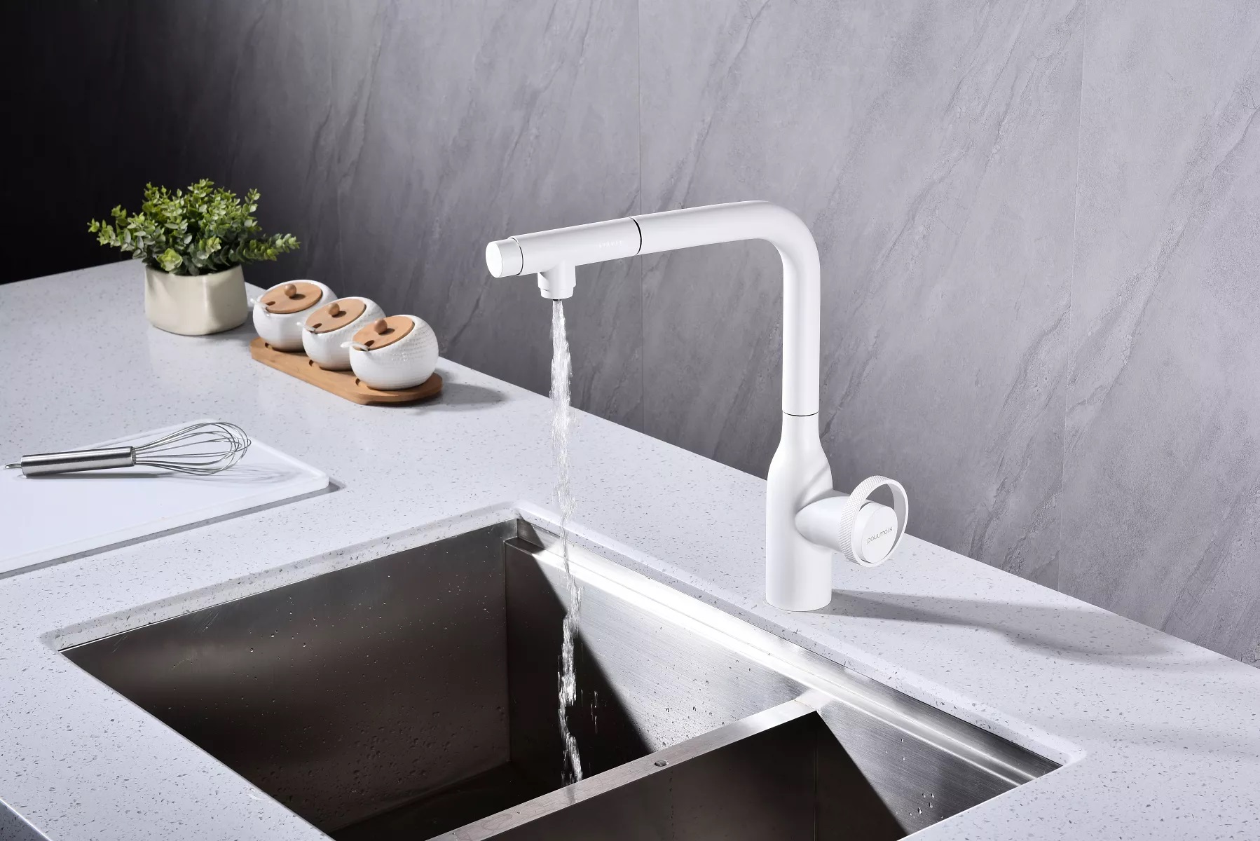 Смеситель Paulmark URBAN Ur213104-WH белый матовый фото 7 в Ростове-на-Дону Смеситель Paulmark URBAN Ur213104-WH белый матовый фото 7 в Ростове-на-Дону
