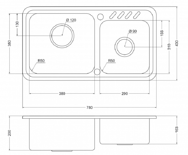 Мойка Oulin OL-H9903 фото 3 в Ростове-на-Дону