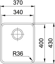 Мойка Franke ANX 110 -34 под столешницу, стоп-вентиль (арт.122.0204.647) фото 3 в Ростове-на-Дону