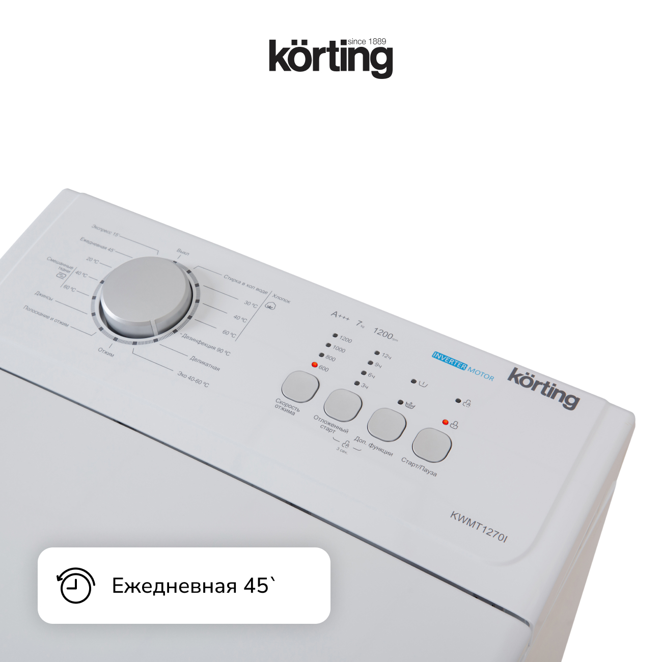 Стиральная машина Korting KWMT 1270 I фото 3 в Ростове-на-Дону
