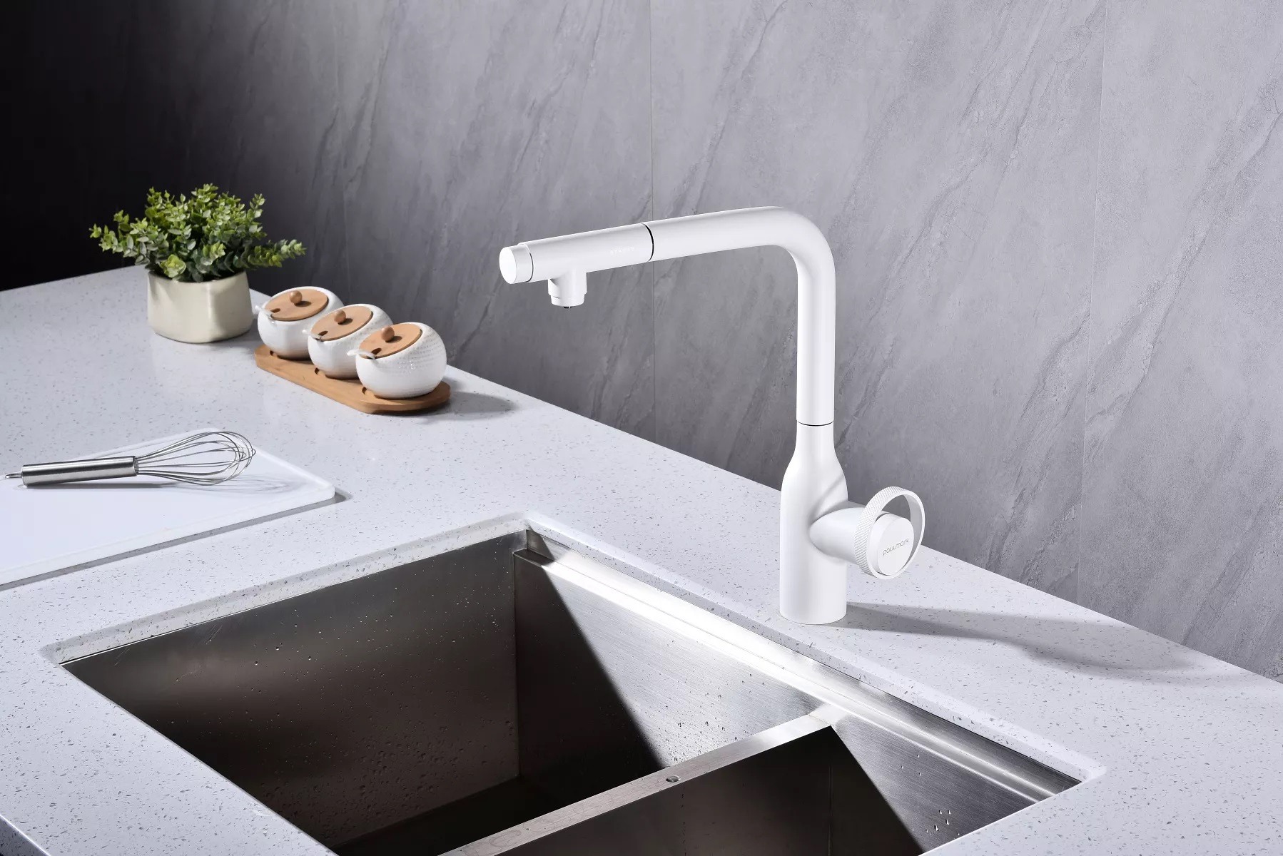 Смеситель Paulmark URBAN Ur213104-WH белый матовый фото 6 в Ростове-на-Дону Смеситель Paulmark URBAN Ur213104-WH белый матовый фото 6 в Ростове-на-Дону