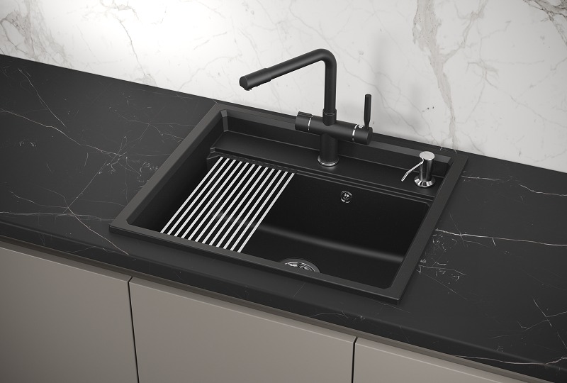 Мойка GRANULA Kitchen Space 6003, ШВАРЦ фото 3 в Ростове-на-Дону