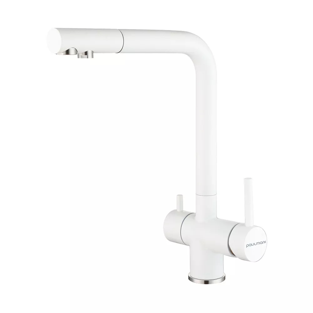 Смеситель Paulmark SKALEN Sk213020-WH белый матовый фото 1 в Ростове-на-Дону