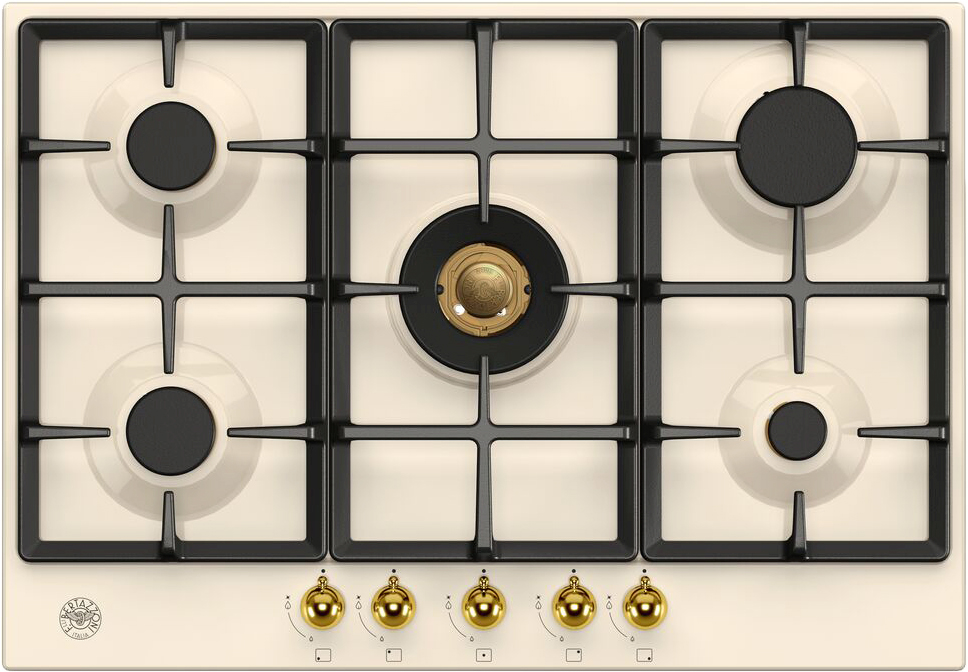 Газовая панель Bertazzoni P755CHERAG Слоновая кость, золотой фото 1 в Ростове-на-Дону