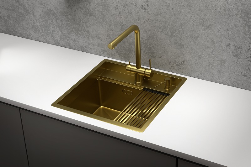 Мойка GRANULA Kitchen Space 5051, ЗОЛОТО САТИН фото 3 в Ростове-на-Дону