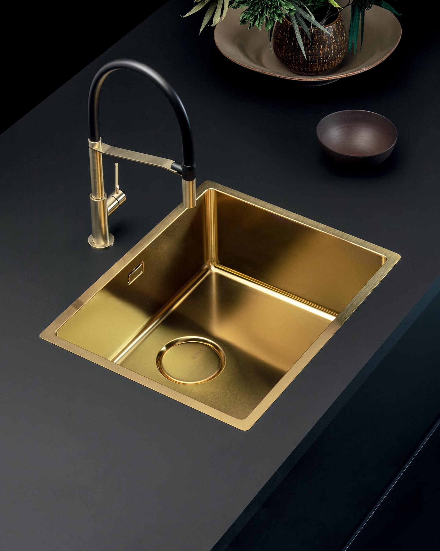 Мойка Falmec COMO 50 CM PVD GOLD (FLUSH/TOPMOUNT/UNDERMOUNT) фото 3 в Ростове-на-Дону