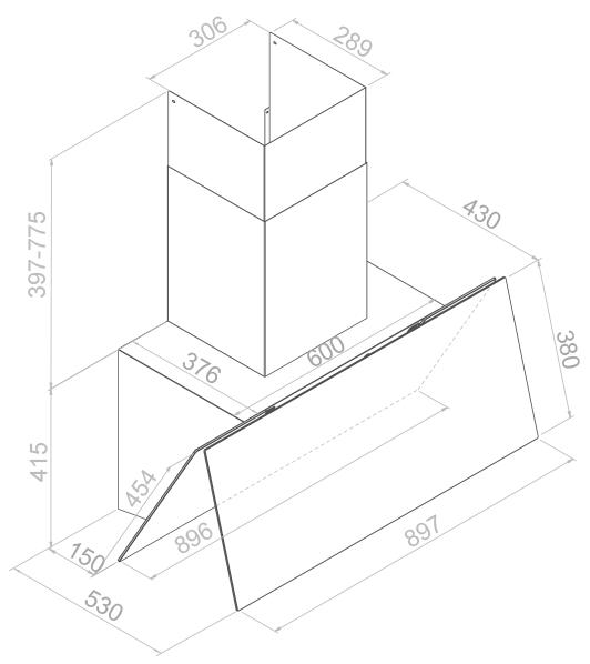 Вытяжка Pando P-725/90 CR.NEGRO 850 фото 3 в Ростове-на-Дону Вытяжка Pando P-725/90 CR.NEGRO 850 фото 3 в Ростове-на-Дону