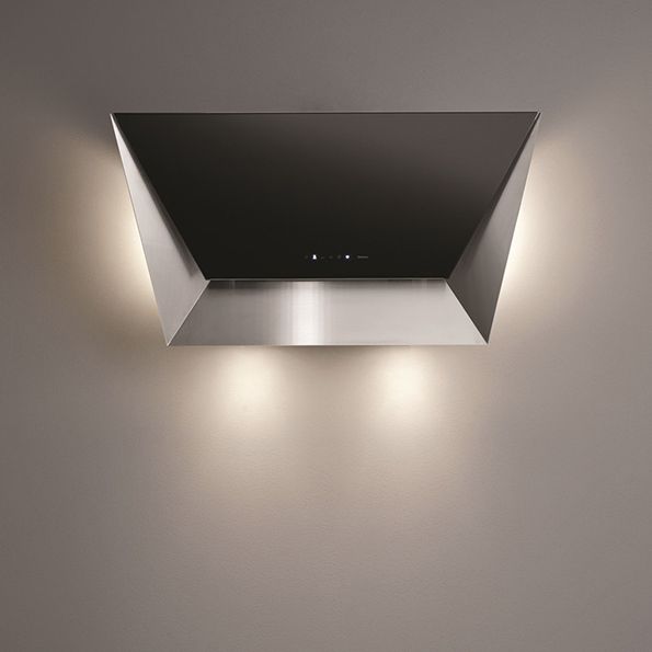 Вытяжка Falmec Design+ PRISMA 85 inox vetro nero (800) фото 2 в Ростове-на-Дону