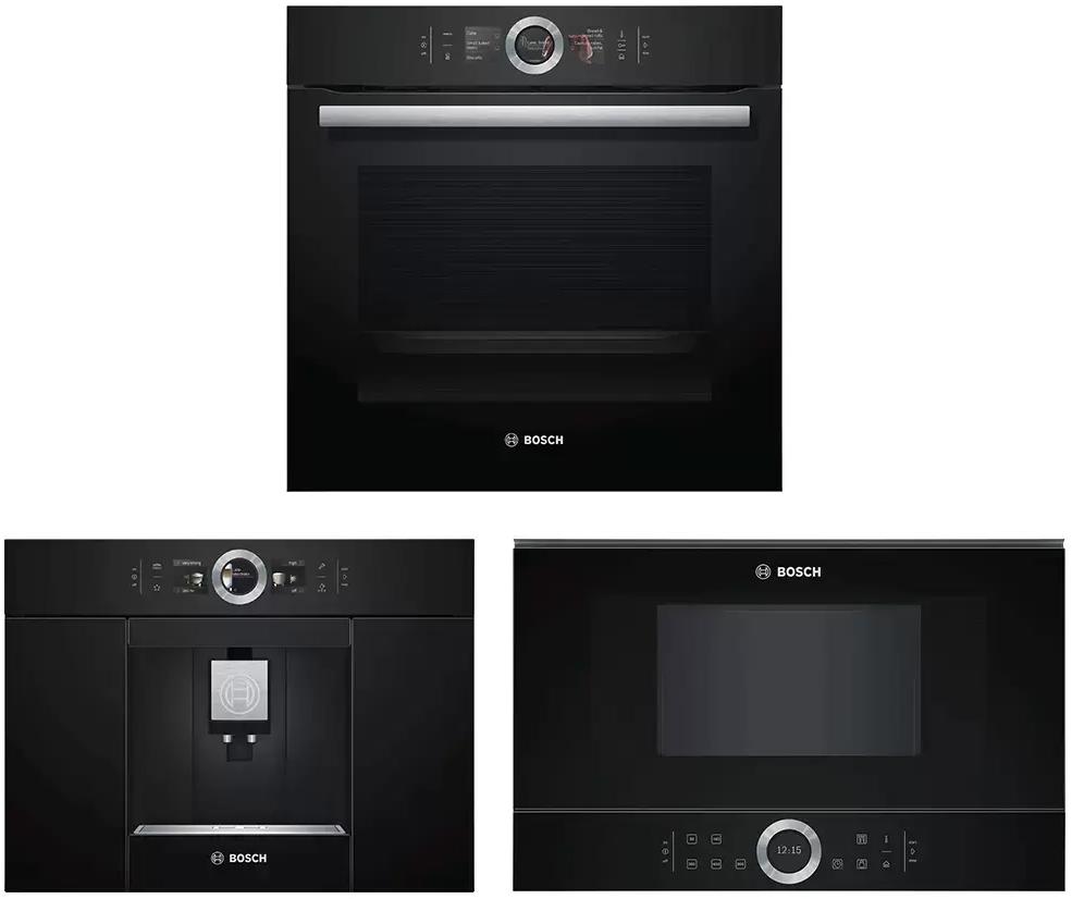 Bosch (духовой шкаф HSG636BB1 + кофемашина CTL636EB6 + микроволновая печь BFR634GB1) в Ростове-на-Дону