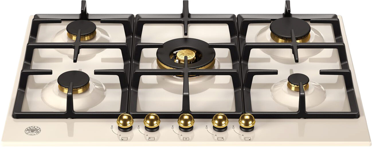 Газовая панель Bertazzoni P755CHERAG Слоновая кость, золотой фото 2 в Ростове-на-Дону