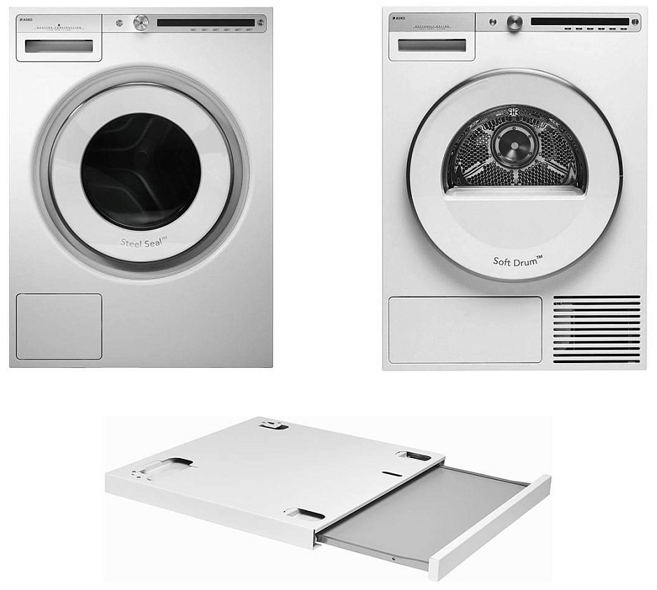 Asko Logic 13 (стиральная машина W4086C.W/3 + сушильная машина T408HD.W + выдвижная полка HSS1053W) фото 1 в Ростове-на-Дону