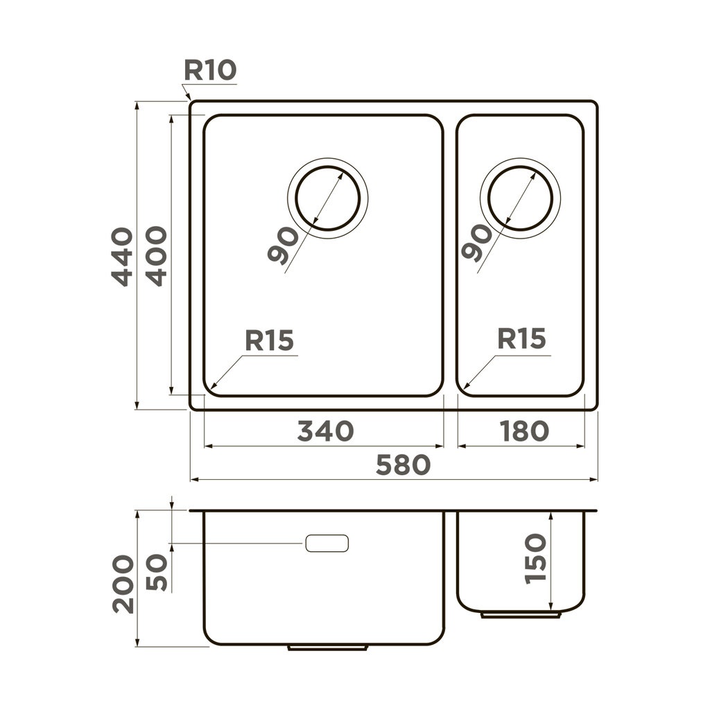 Кухонная мойка OMOIKIRI Tadzava 58-2-U/IN-L ULTRA 15(арт.4997118) фото 2 в Ростове-на-Дону