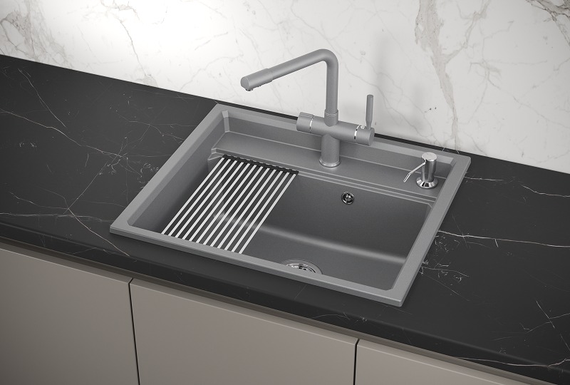 Мойка GRANULA Kitchen Space 6003, АЛЮМИНИУМ фото 3 в Ростове-на-Дону