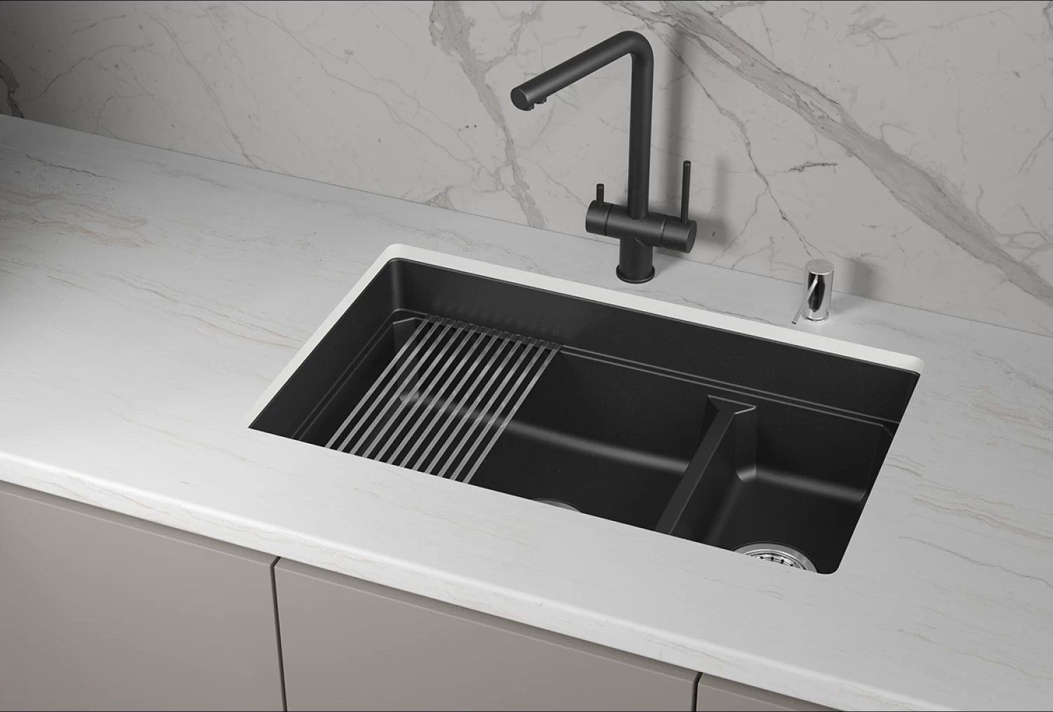 Мойка GRANULA Kitchen Space 7304iU, ШВАРЦ фото 5 в Ростове-на-Дону