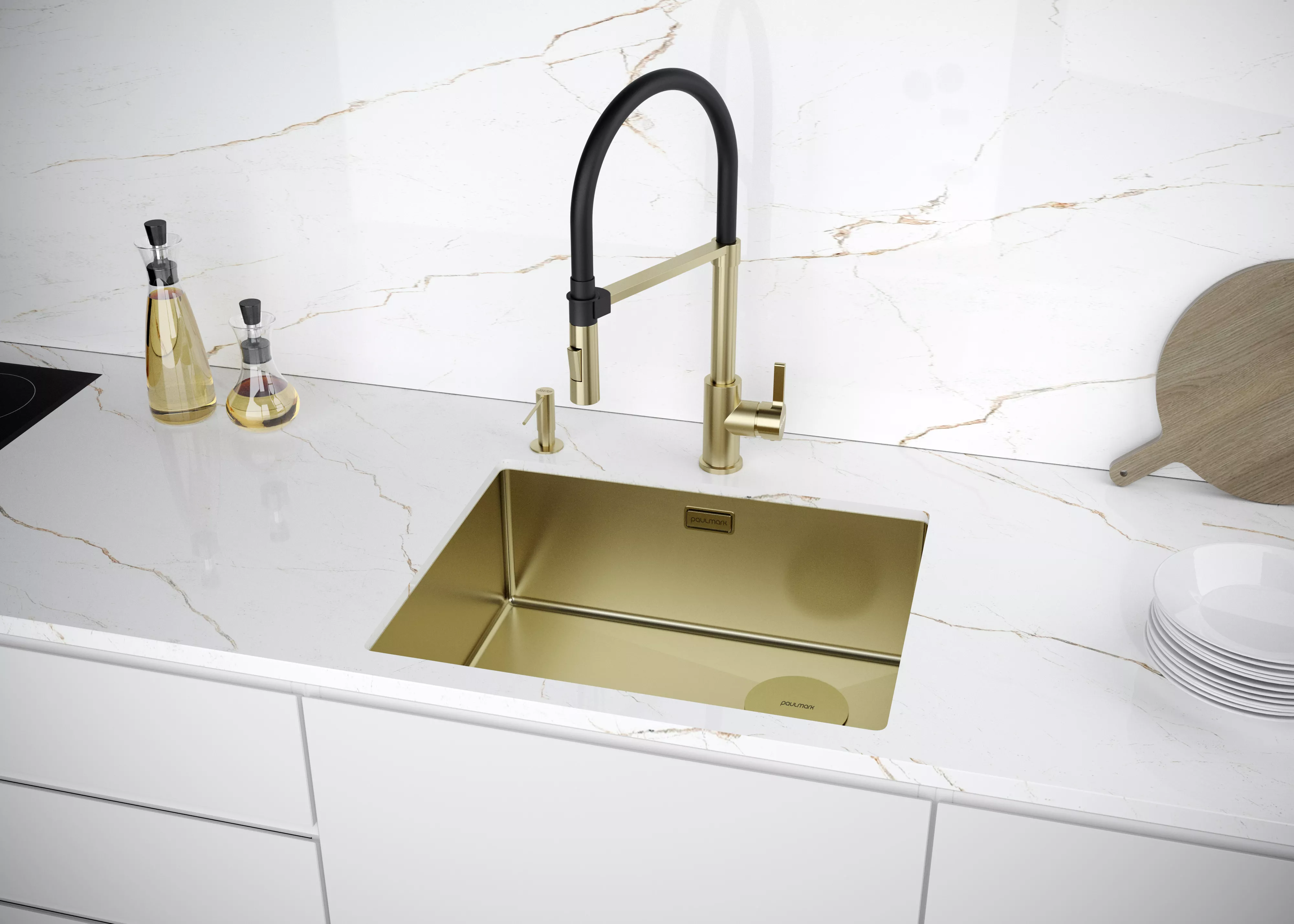 Смеситель Paulmark HALT Ha214021-LG светлое золото фото 2 в Ростове-на-Дону Смеситель Paulmark HALT Ha214021-LG светлое золото фото 2 в Ростове-на-Дону