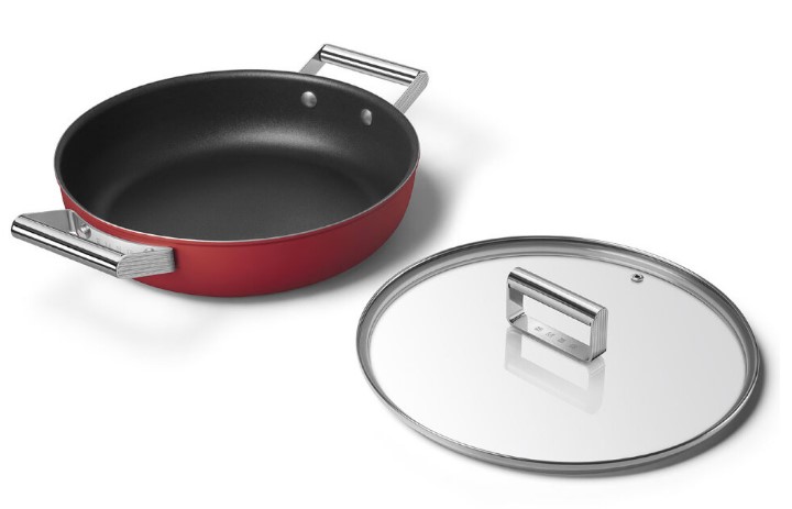 Глубокая сковорода с крышкой Smeg CKFD2811RDM фото 3 в Ростове-на-Дону