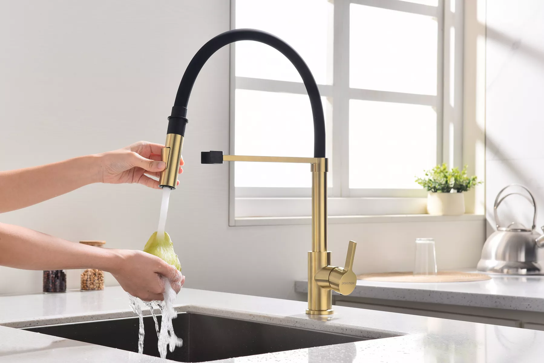 Смеситель Paulmark HALT Ha214021-LG светлое золото фото 5 в Ростове-на-Дону Смеситель Paulmark HALT Ha214021-LG светлое золото фото 5 в Ростове-на-Дону