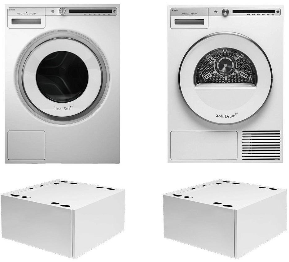 Asko Logic 19 (стиральная машина W4086C.W/3 + сушильная машина T408HD.W + напольный ящик HPS5323W (2 шт)) фото 1 в Ростове-на-Дону