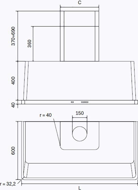 Вытяжка ILVE AM-120/B фото 2 в Ростове-на-Дону