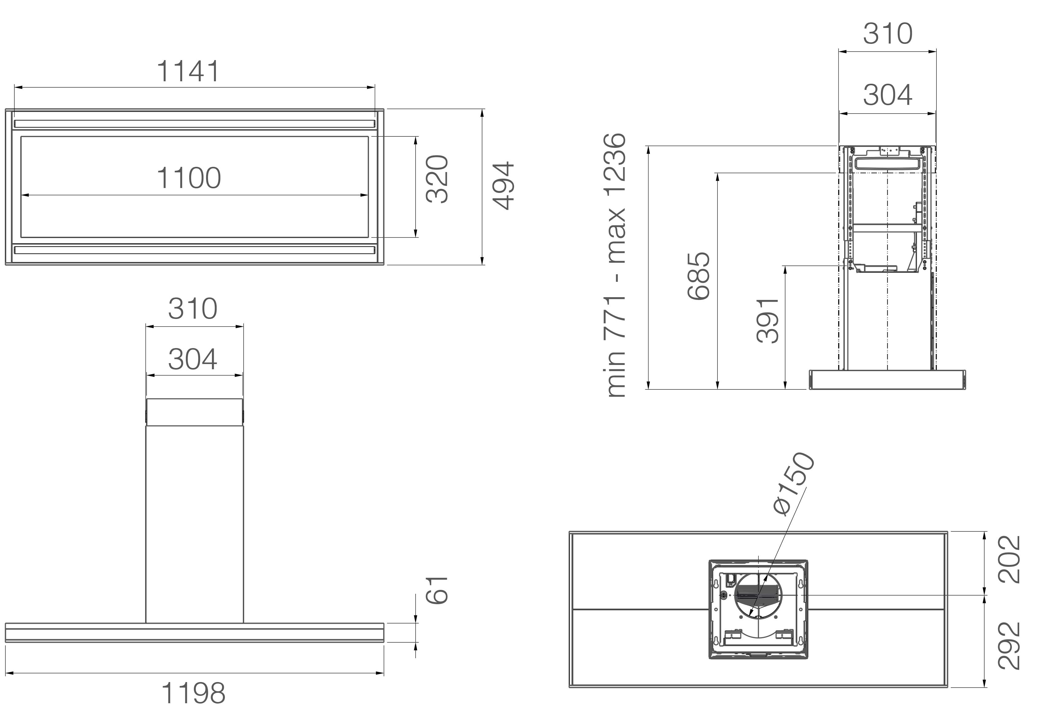 Вытяжка Elica ELEMENT ISL @ IXBL/A/120 фото 5 в Ростове-на-Дону