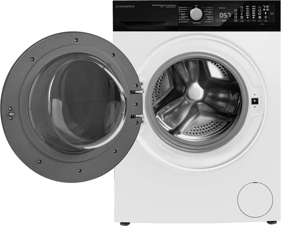 Стиральная машина с инвертором и паром MAUNFELD MFWM128WH400 ST INVERTER фото 2 в Ростове-на-Дону Стиральная машина с инвертором и паром MAUNFELD MFWM128WH400 ST INVERTER фото 2 в Ростове-на-Дону