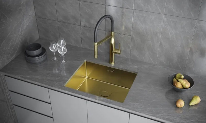 Мойка кухонная KUCHENSTERN KRAFT 60 502SS50 Нержавеющая сталь фото 2 в Ростове-на-Дону
