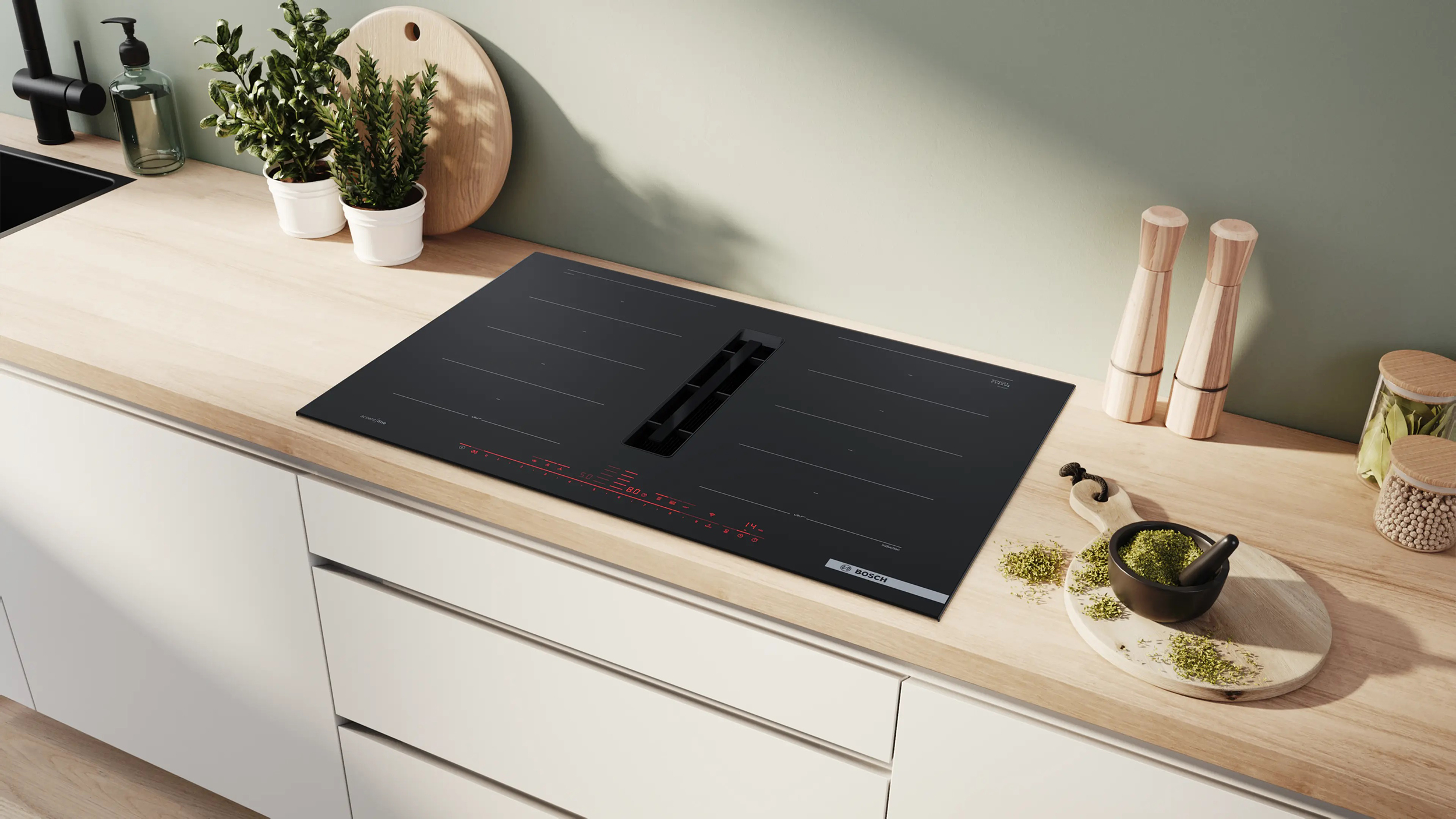 Индукционная стеклокерамич. панель с вытяжкой Bosch PXX89BD56E фото 3 в Ростове-на-Дону Индукционная стеклокерамич. панель с вытяжкой Bosch PXX89BD56E фото 3 в Ростове-на-Дону