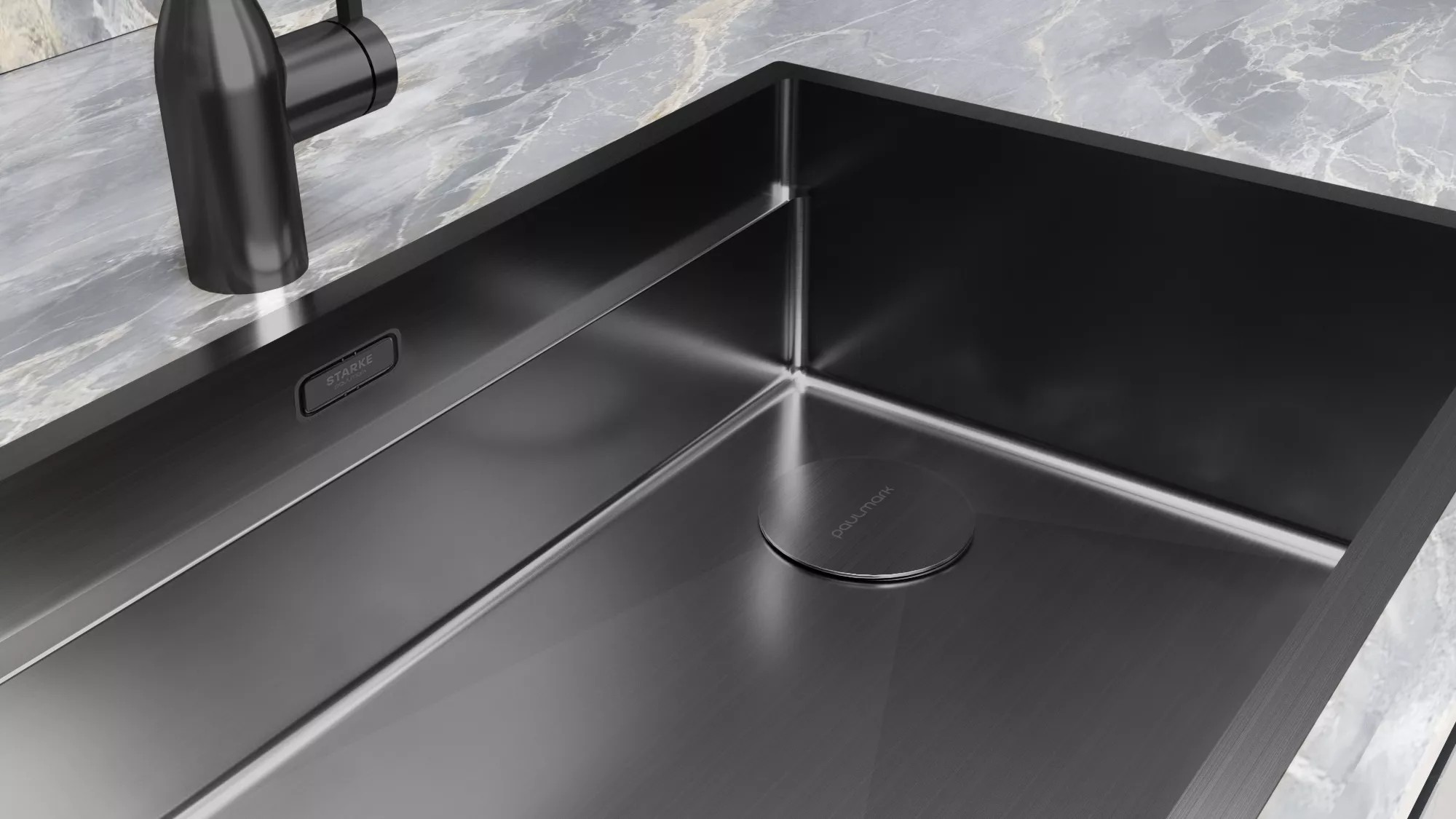 Мойка Paulmark NEXT-MULTI SINK 58 UNI PM785845-GM вороненая нерж.сталь фото 6 в Ростове-на-Дону Мойка Paulmark NEXT-MULTI SINK 58 UNI PM785845-GM вороненая нерж.сталь фото 6 в Ростове-на-Дону
