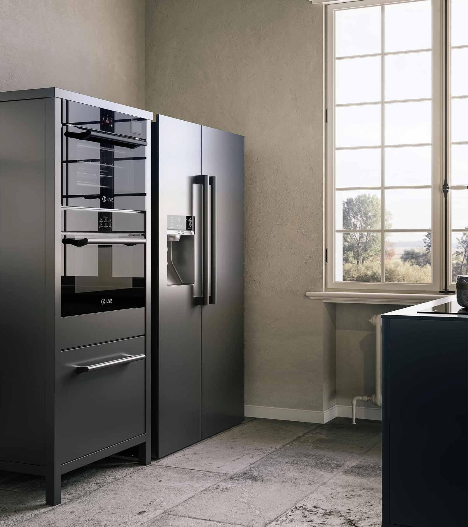 Холодильник ILVE RT 9020 SBS/BK (глянцевый черный, ручки сатин.сталь) фото 3 в Ростове-на-Дону Холодильник ILVE RT 9020 SBS/BK (глянцевый черный, ручки сатин.сталь) фото 3 в Ростове-на-Дону