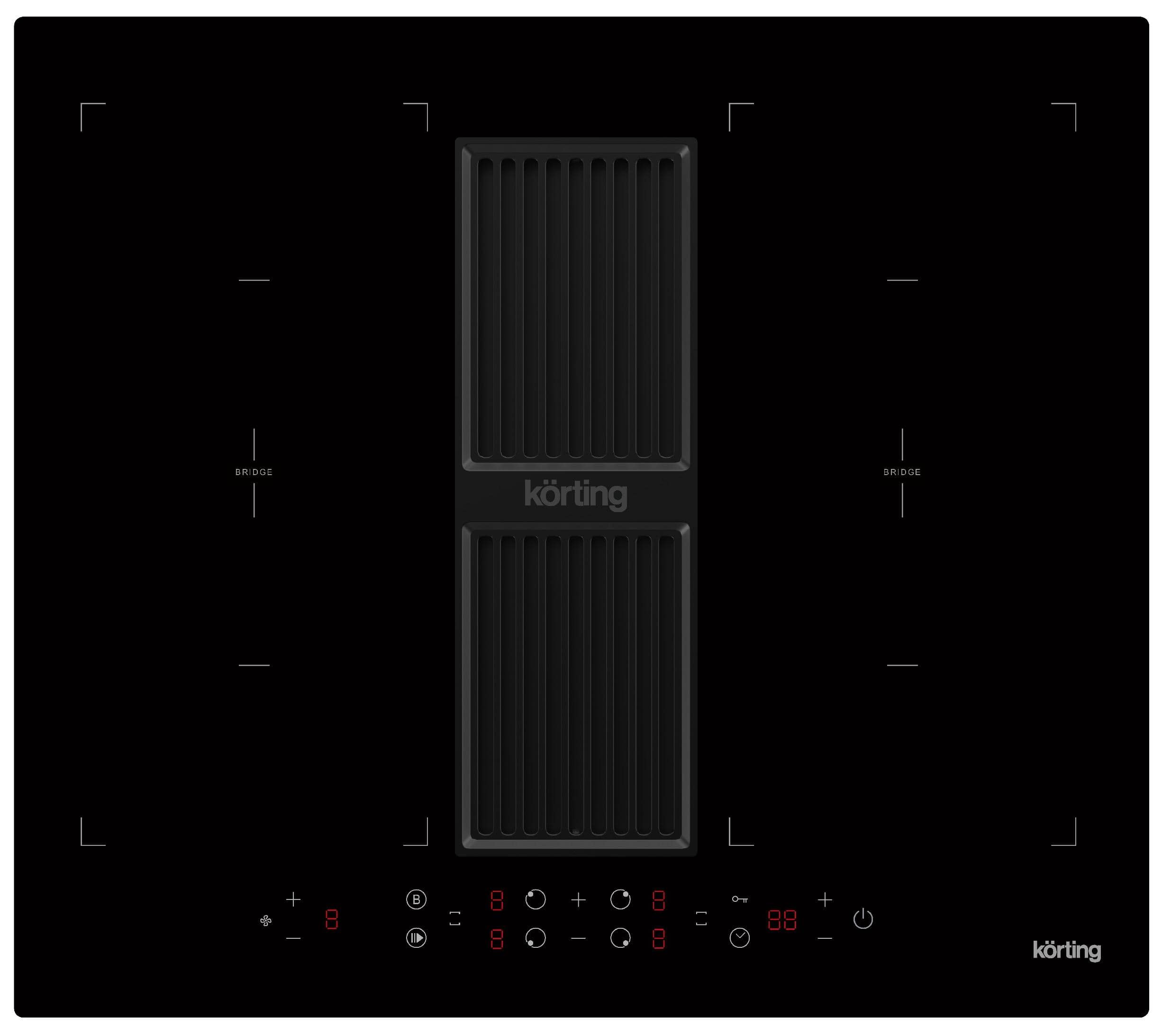 Варочная панель с интегрированной вытяжкой Korting HIBH 68980 NB фото 1 в Ростове-на-Дону