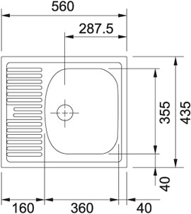 Мойка Franke ETL 611-56 3 1/2",обор., пер. (арт.101.0174.550) фото 2 в Ростове-на-Дону