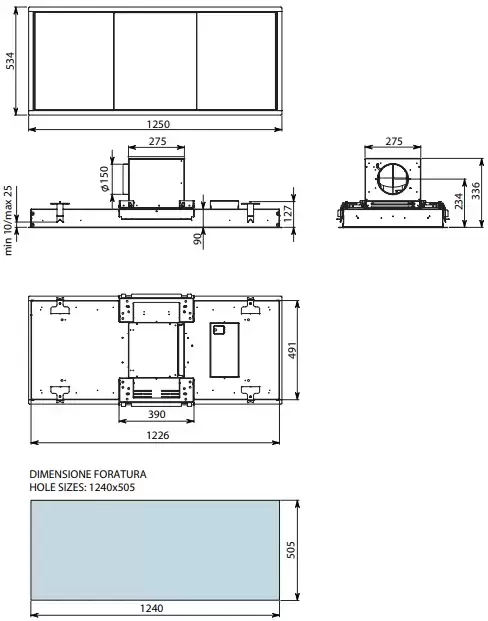 Вытяжка Falmec Skema 120 steel (без мотора) фото 3 в Ростове-на-Дону Вытяжка Falmec Skema 120 steel (без мотора) фото 3 в Ростове-на-Дону