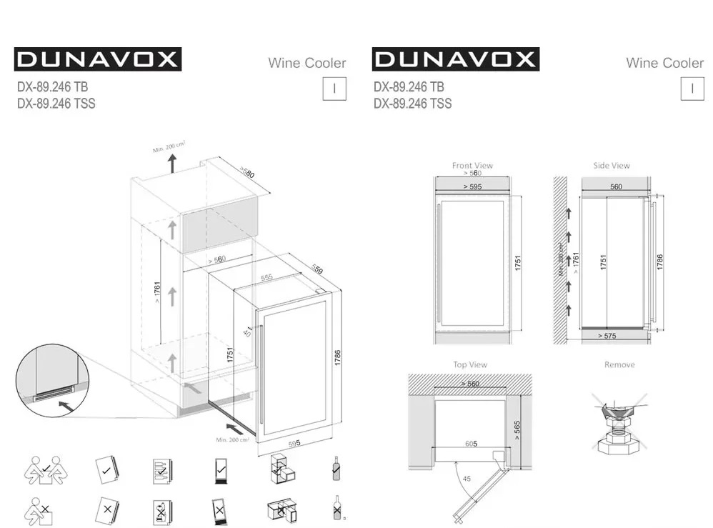 Винный холодильник Dunavox DX-89.246TB фото 3 в Ростове-на-Дону