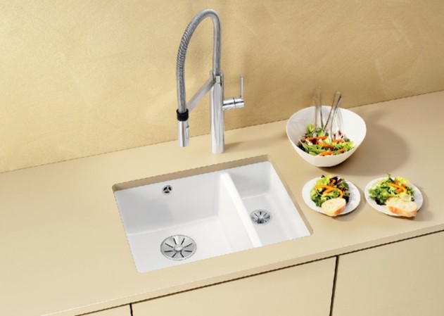 Мойка Blanco SUBLINE 350/150-U керамика отводная арматура InFino® фото 3 в Ростове-на-Дону