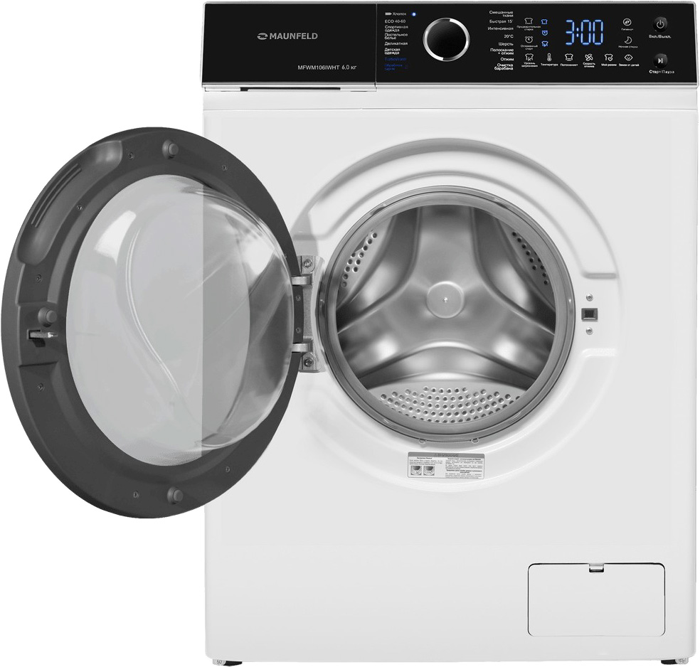 Стиральная машина c инвертором и паром MAUNFELD MFWM106IWHT фото 2 в Ростове-на-Дону Стиральная машина c инвертором и паром MAUNFELD MFWM106IWHT фото 2 в Ростове-на-Дону