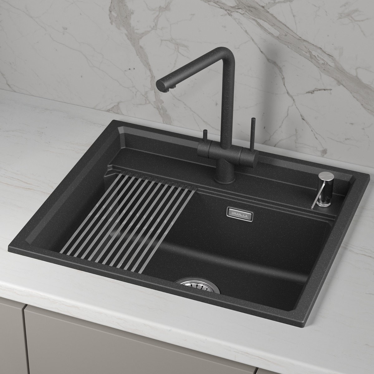 Мойка GRANULA Kitchen Space 6003i, ЧЁРНЫЙ фото 3 в Ростове-на-Дону