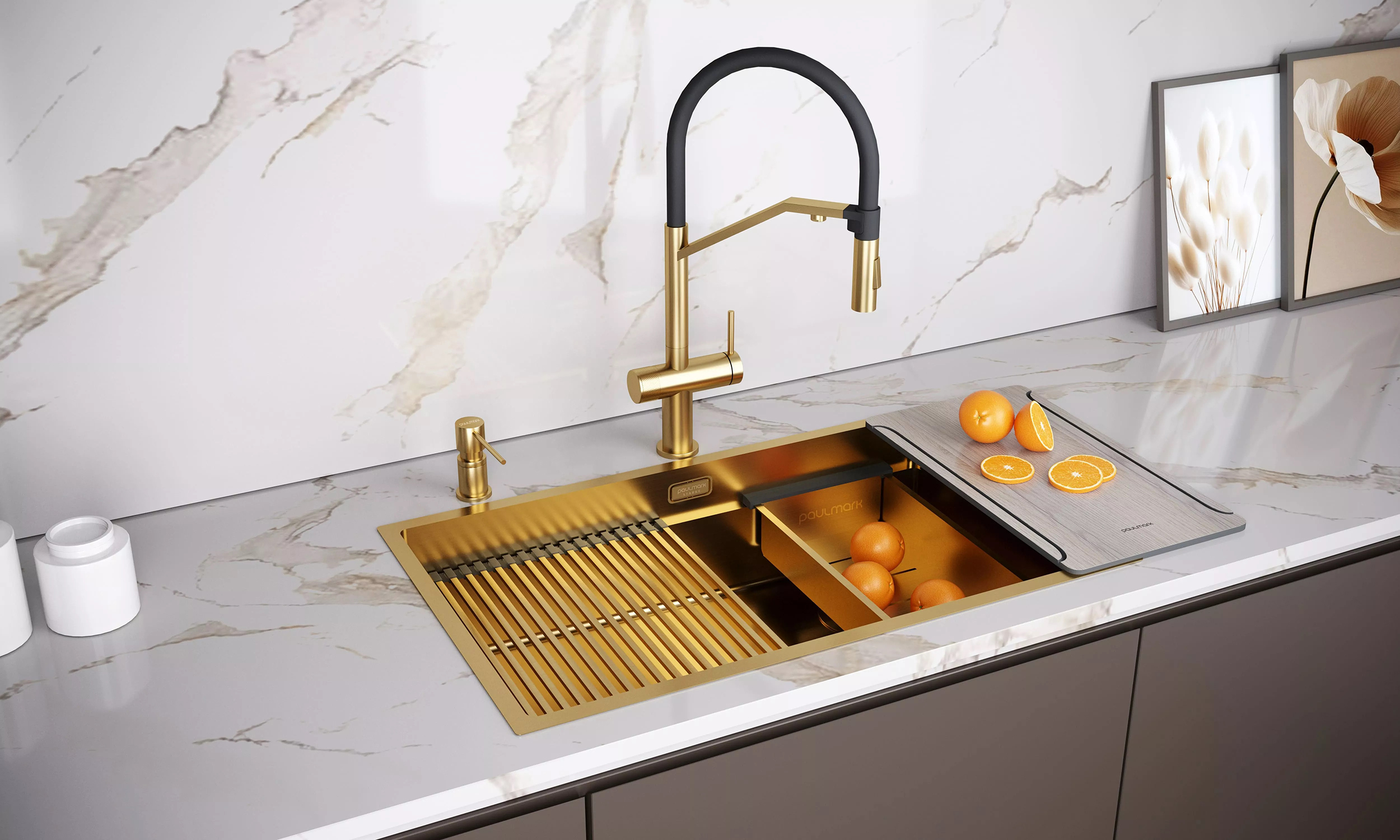 Смеситель Paulmark ZENDER Ze213155-BG брашированное золото фото 6 в Ростове-на-Дону Смеситель Paulmark ZENDER Ze213155-BG брашированное золото фото 6 в Ростове-на-Дону