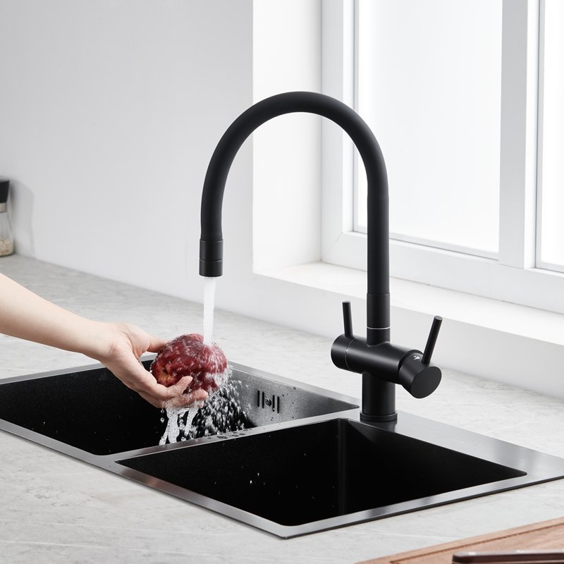 Смеситель Emar ЕС - 3015 black фото 2 в Ростове-на-Дону